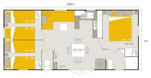 Campings Camping 3 etoiles - Piscine - ccbafeb : Mobile Home 3 Chambres