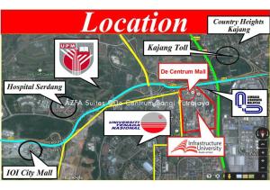 AZ 3Rooms Apartment at De Centrum Bangi-Putrajaya
