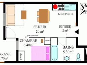 Appartement confortable avec parking, accueil 4 pers, près des navettes à Aussois - FR-1-508B-24
