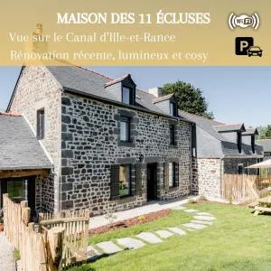Maison des 11 Écluses-Vue sur le Canal d'Ille-et-Rance - Les Iffs