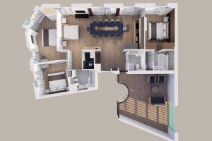 Three-Bedroom Apartment room in Montmartre Residence