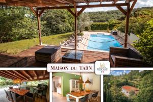 Maisons de vacances Maison du Tarn - Piscine Chauffee - Nature : Maison 4 Chambres