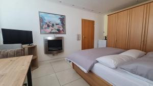 Bright room with private bathroom and market square view