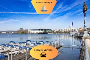 Appartements -L'emeraude de Louis XVI- Ideal pour Couple-Solo-Pro 8min de Paris-1min de la gare : photos des chambres