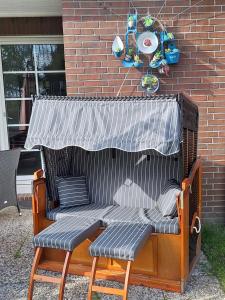 Ferienhaus Möwennest 18, Butjadingen, Tossens, Sauna, Strandkorb, Nordsee, 3 SZ, bis 8 Gäste plus 2 Kleinkinder