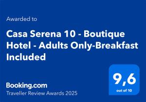 Casa Serena 10 Boutique- Adults Only-Breakfast Included