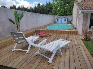 Maisons de vacances villa with pool : photos des chambres