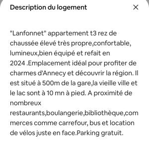 Appartements Lanfonnet t3 Annecy : photos des chambres