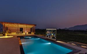 SaffronStays Episode - 5BR pet-friendly pool villa with themed rooms, cabana, bonfire & turf for sports near Karjat River