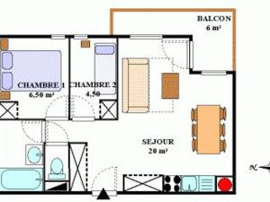 Appartement pour 6 à Aussois, balcon et wifi à la réception - FR-1-508B-2