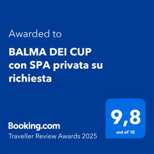 BALMA DEI CUP con SPA privata su richiesta