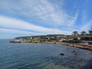 Juan les pins Tanit Le Gébal Studio Climatisé vue sur mer Piscine