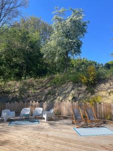 Maisons de vacances La Corniche, Villa d-architecte avec piscine, 2mn mer a Houlgate : photos des chambres