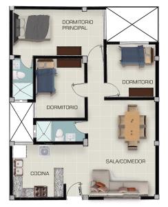 Amplio departamento completo cerca al aeropuerto