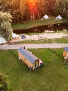 Eco houses with a hot tub and sauna