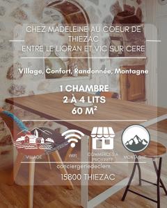 Maison Chez Madeleine 4 pers, Entre le Lioran et Vic-sur-Cère