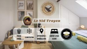Appartements Le Nid Troyen - Proche Hypercentre - 2 pers : Appartement 1 Chambre