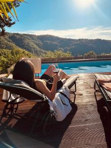 Romantic Tuscan Barn with Pool Views Private Terrace Sleeps 2 to 6, Lamole Greve in Chianti