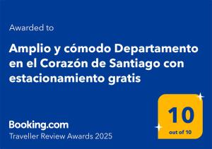 Amplio y cómodo Departamento en el Corazón de Santiago con estacionamiento gratis
