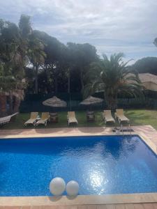 studio petit fleurs con piscina