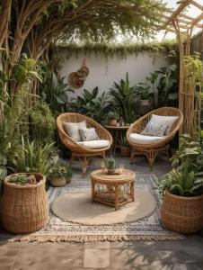 Boho appartment with private garden