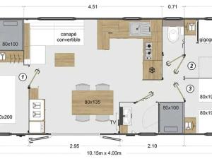 Campings Chalet 4 etoiles - Piscine - ccafdif : photos des chambres
