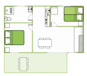 Campings Camping - Piscine - ccai0bg : Maison de Vacances 6