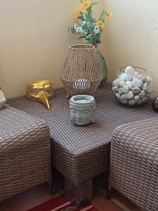 bedroom, with a share bathroom in a Bed and breakfast place