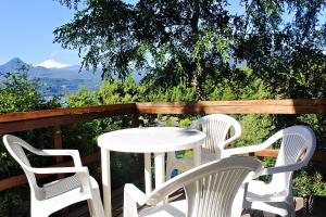 Cabañas Ruka Rayun vista y acceso al lago en Coñaripe