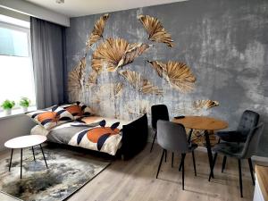 Noclegi Duet House Green Harmony Studio wejście na kod CENTRUM Ptak, Orientarium, Mandoria, Fala, Centrum Zdrowia Matki Polki, bezpłatny parking, klimatyzacja