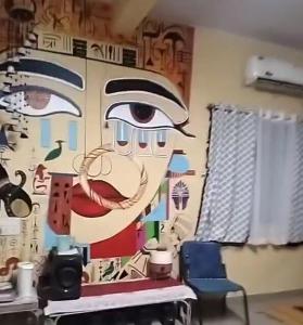 Boho-themed studio apartment