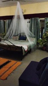 Boho-themed studio apartment