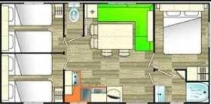 Campings Chalet 4 etoiles - Piscine - ef0c00 : photos des chambres
