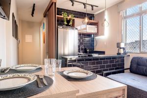 Frente a praia Embaré Ar Cond Vaga Lava e Seca