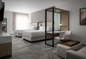 Queen Suite with Two Queen Beds and Sofa Bed room in SpringHill Suites by Marriott Troy Dayton