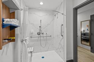 King Suite with One King Bed and Bath Tub with Grab Bars - Mobility Accessible/Non-Smoking room in Microtel Inn & Suites by Wyndham Norcross