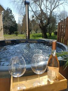 Maisons de vacances LE GRAND CASTILLON - Gite peche avec 2 etangs prives, foret et Jacuzzi en option : photos des chambres