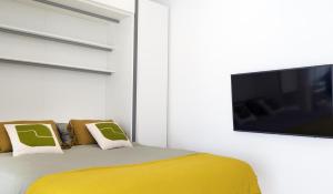 bright and modern studio with sunny balcony