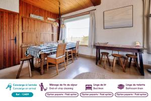 Maisons de vacances Grande maison face a l-ocean avec jardin pour 11 : photos des chambres