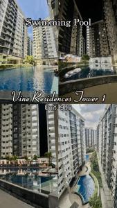Vine Residences 2 BR, Prime Video,Free Parking, Near Mall, Nice pool
