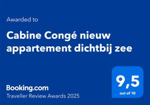 Cabine Congé sfeervol appartement dichtbij zee