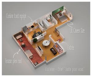 SPÉCIAL COUPLE & FAMILLE - Lit Queen Size - NETFLIX - Climatisation - Terrasse Plein Sud - 2 min Centre-Ville - 6 min Mer - Wifi 400 Mbits Parking privé - OFFRE SPÉCIALE