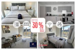 Salford Corporate Stays Balcony WiFi Sleeps 5