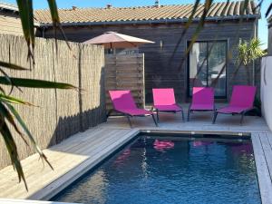 Maisons de vacances Maison de l-ocean 100m des plages - piscine chauffee 2 chambres : photos des chambres