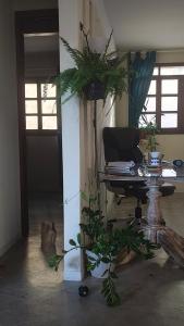 Casa com jardim em condomínio Área central