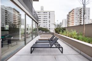 BHaus Jardins VN Melo Alves - Studio Premium com Varanda - 7o andar - Piscina - Academia - Coworking - Lavanderia - Vaga de Garagem - MA79