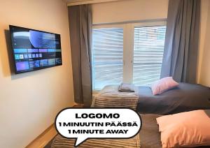Laadukas kalustettu yksiö Logomolla 1-2hlö