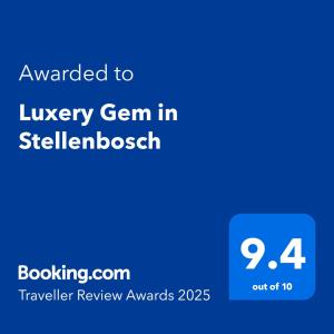 Luxery Gem in Stellenbosch