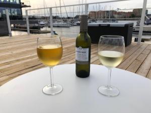 House boat in Karlskrona city center