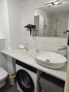 Appartements Studio calme et paisible, climatise avec terrasse au dernier etage, 100m du tramway et 20 min de la promenade des anglais : photos des chambres